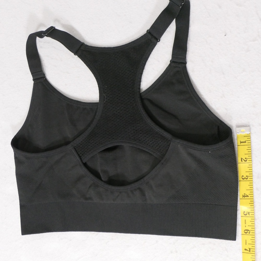 Avia Womens Sports Bra XXXL Black Soot Racerback Mesh AV18198 Breathable Sporty‎ - Picture 2 of 3